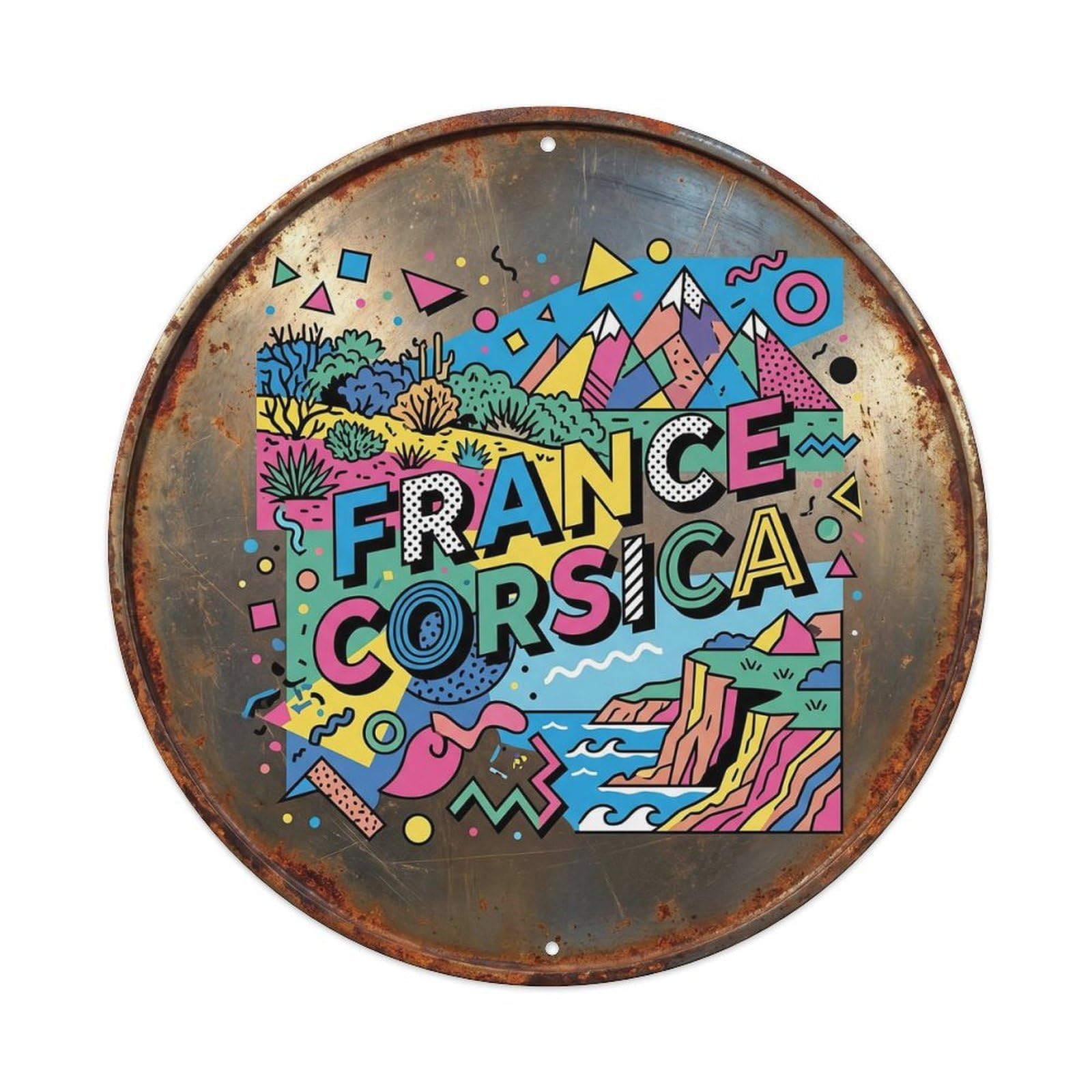 Corsica Maquis French Retro Graphic European Journey Metal Tin Sign