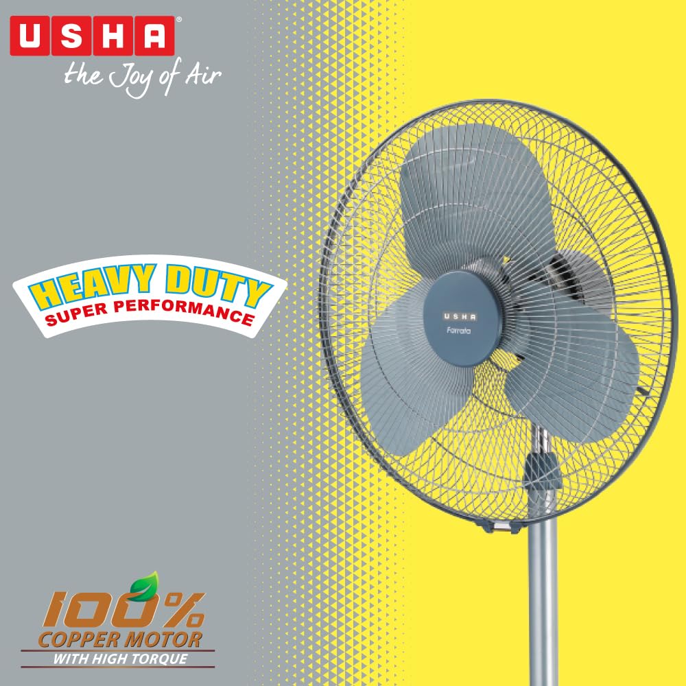 Usha Farrata PX Pedestal Fan - 100% Copper Motor -3