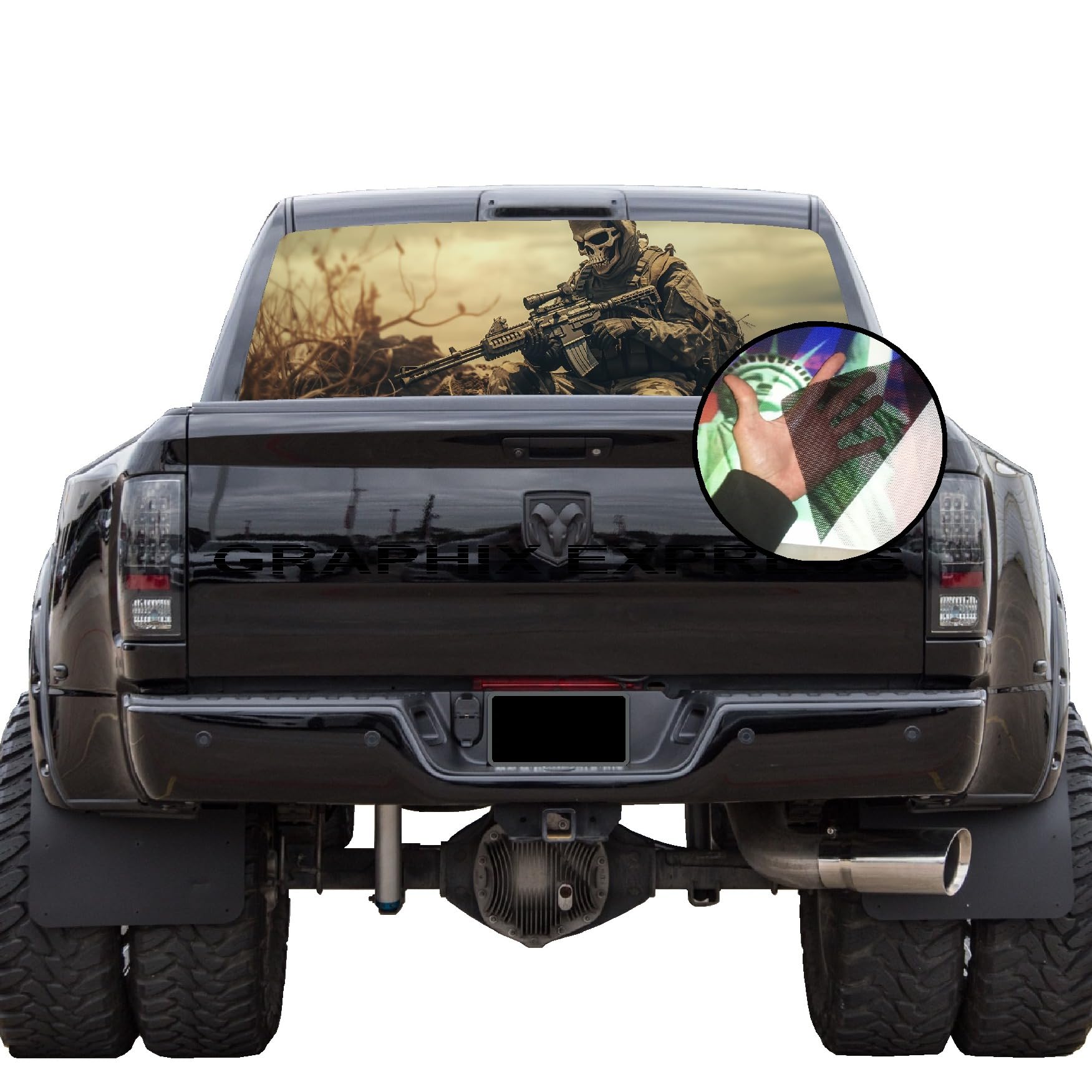 Amazon.com - GRAPHIX EXPRESS Skeleton Skull AR15 Truck Back