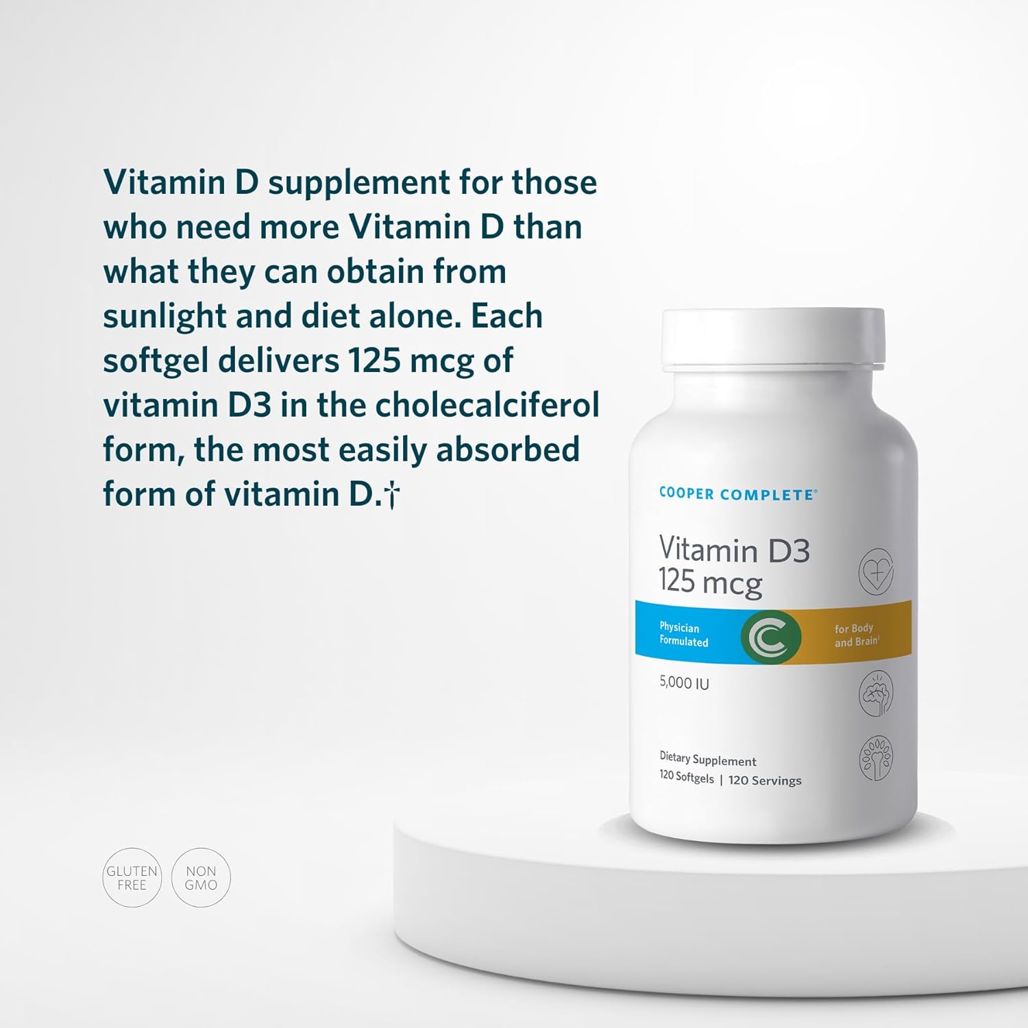 Cooper Complete Vitamin D3 softgel 125 mcg (5000 IU)