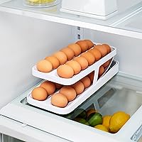 Vista 6 de YouCopia RollDown® Egg Dispenser, Rolling Eggs Dispenser and Organizer for Refrigerator Storage, Double Track