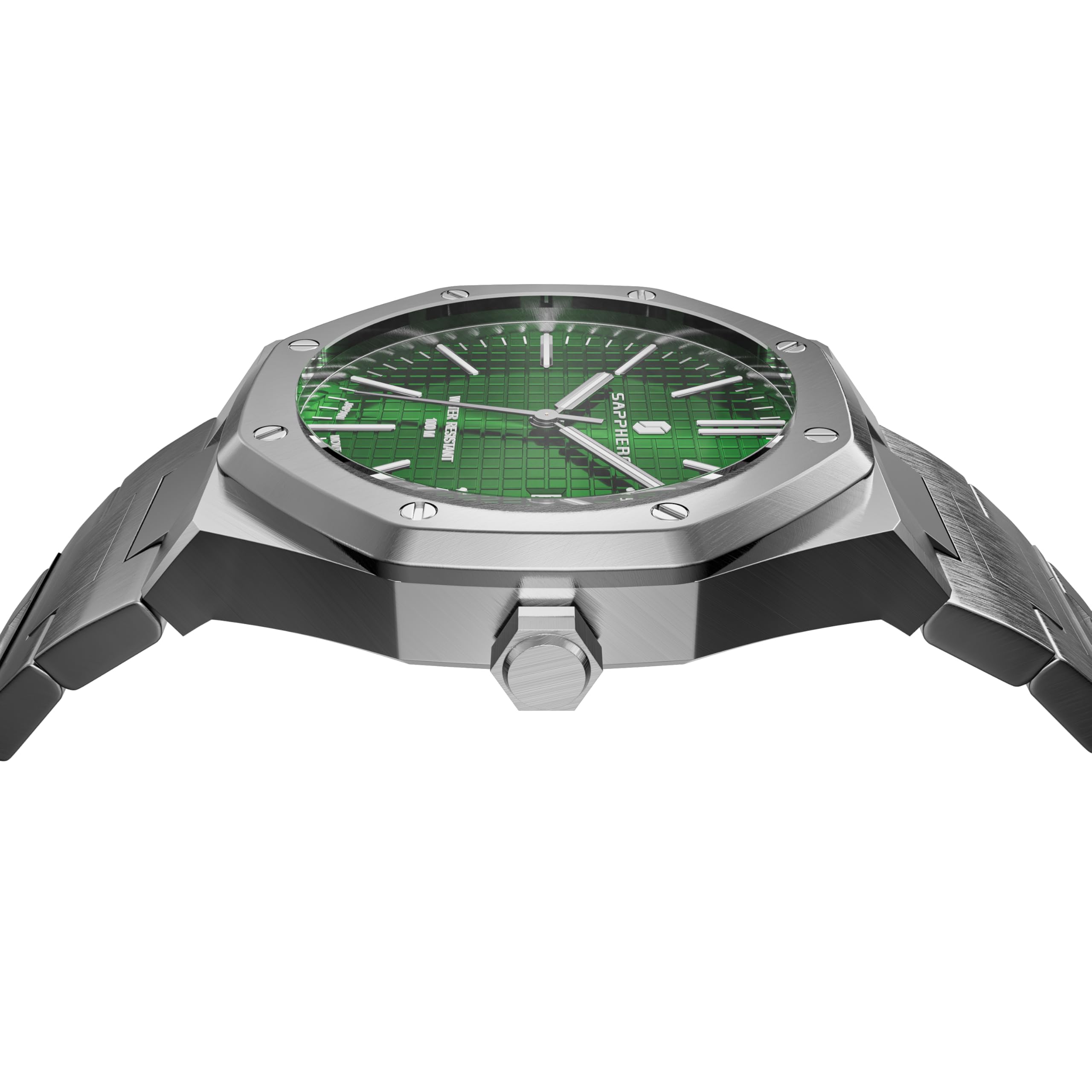 SAPPHERO Orologio Uomo Impermeabile 30M Al Quarzo Argento Cinturino Acciaio Inox Data Calendario Nero Blu Uomini Orologi Regali da Polso per gli Uomini