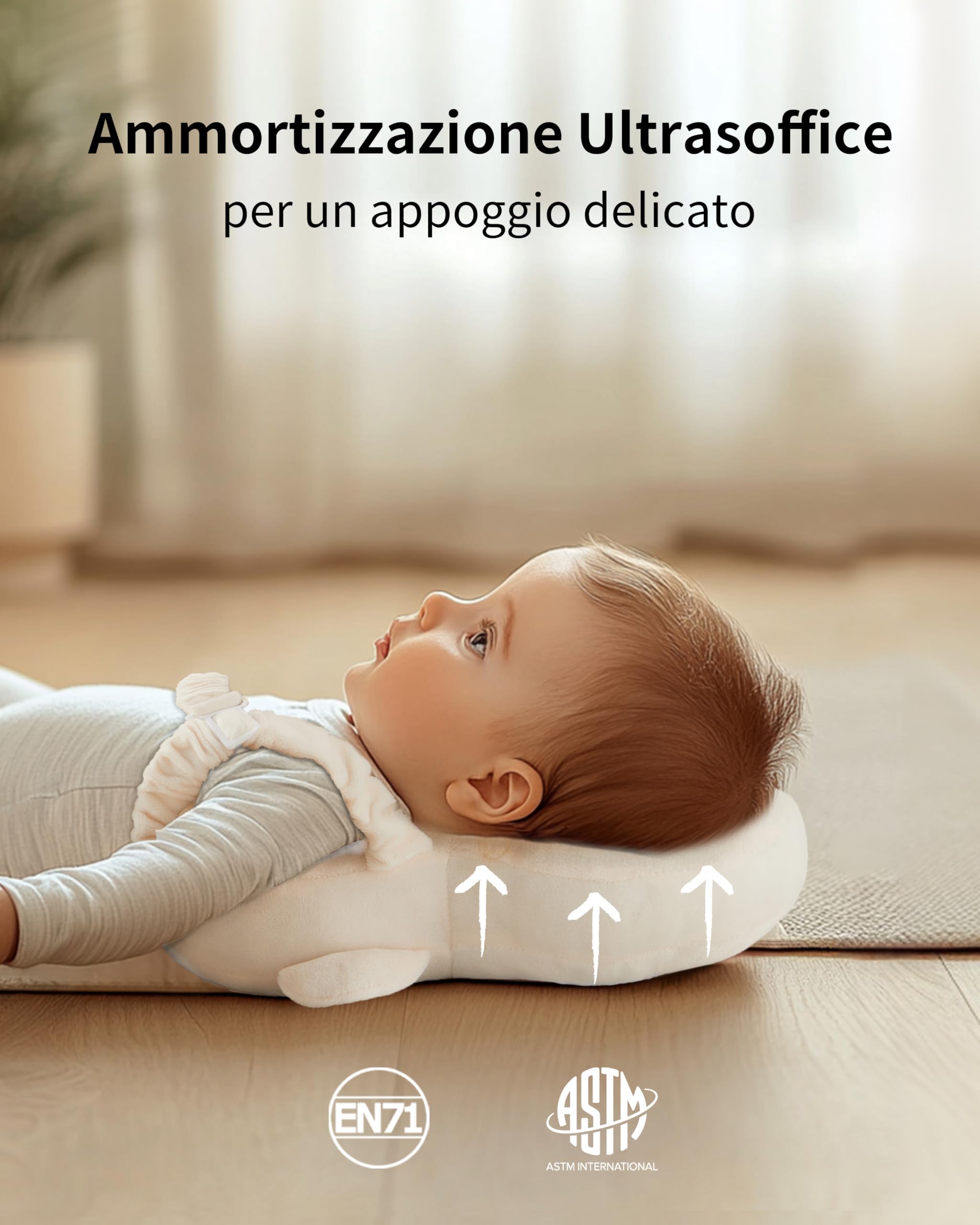 Fortella Protezione Testa Zaino Bambino Anticaduta Primi Passi 5-24M, Zainetto Protettivo Sicurezza Camminare, con Calzini e Ginocchiere Gufo