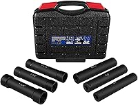 Vista 7 de 1/2 Inch Drive Extended Length Impact Socket Set 6 Sizes - Hex Sizes 3/4", 7/8", 15/16", 1-1/16”, 1-1/8", 1-1/4"Extra-Deep Length Extra-Deep Impact
