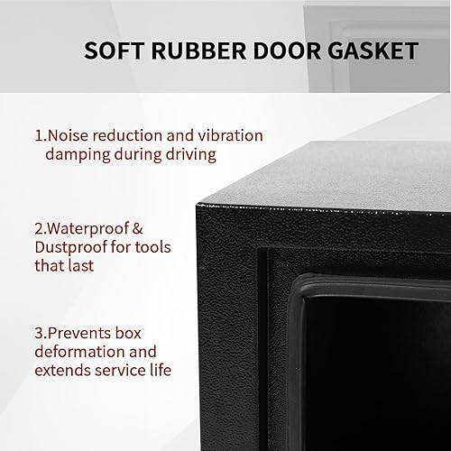 Miniatura 3 de Caja de herramientas para debajo de la carrocería de 36 pulgadas, caja de herramientas resistente con pestillo de mango en T y llaves para