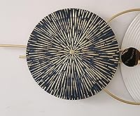 Vista 6 de Arte de pared redondo 3D de metal, hecho a mano, escultura de pared decorativa de naturaleza redonda de metal para sala de estar, dormitorio