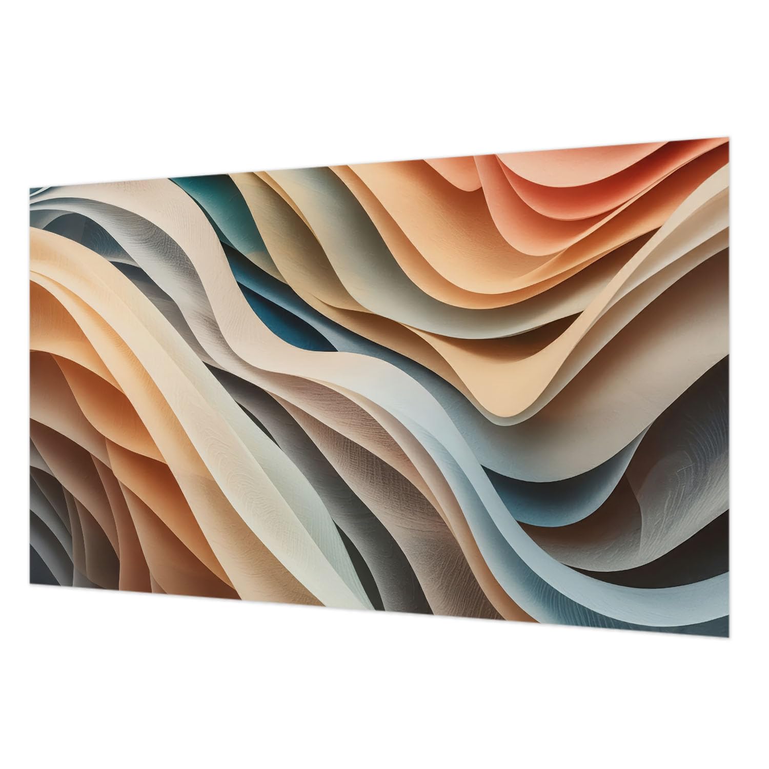 Papier peint intissé pour chambre à coucher au design d'ondes 416x254