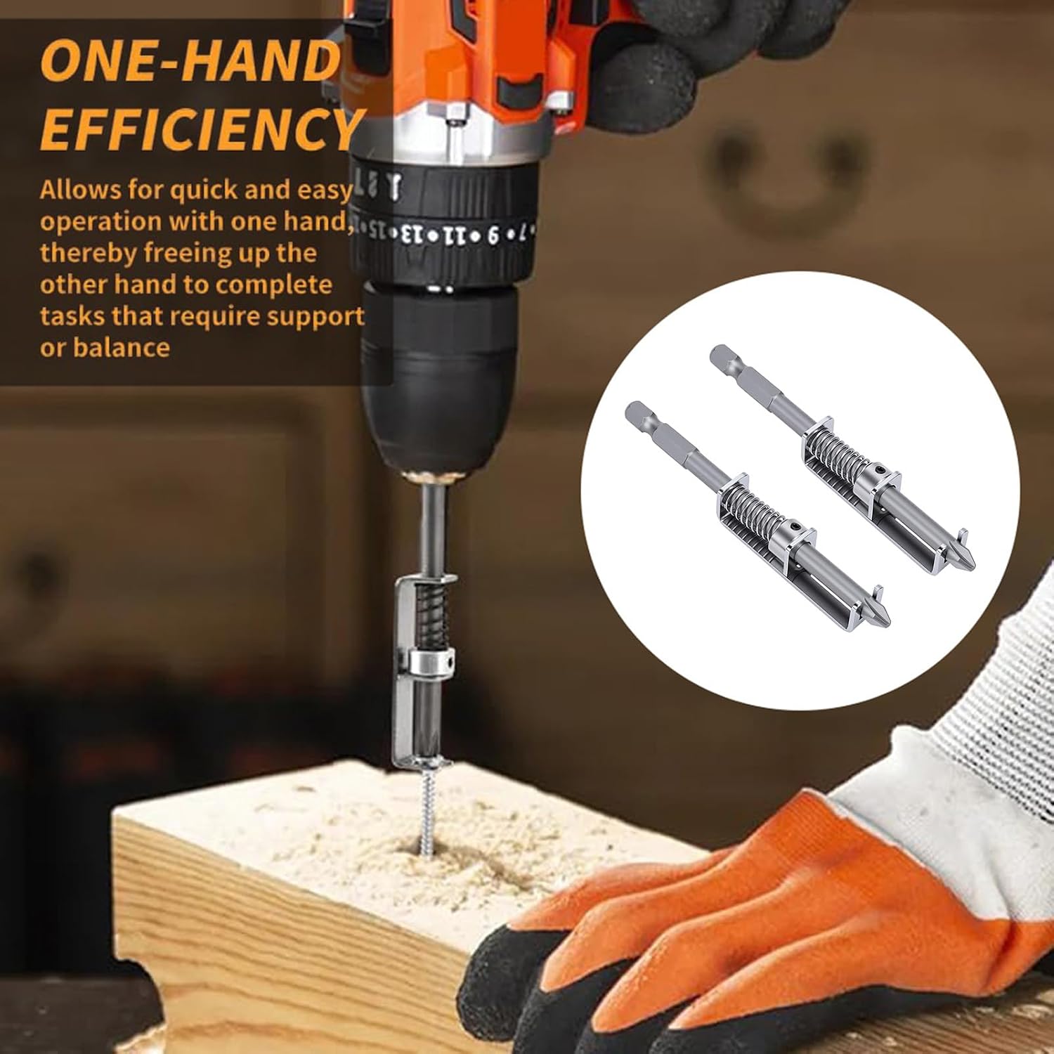Garosa Spring Loaded Bit Holder, Anti Drop Screw Retaining Clamp Grip for Electricians Mechanics Alloy Steel 2 Pack