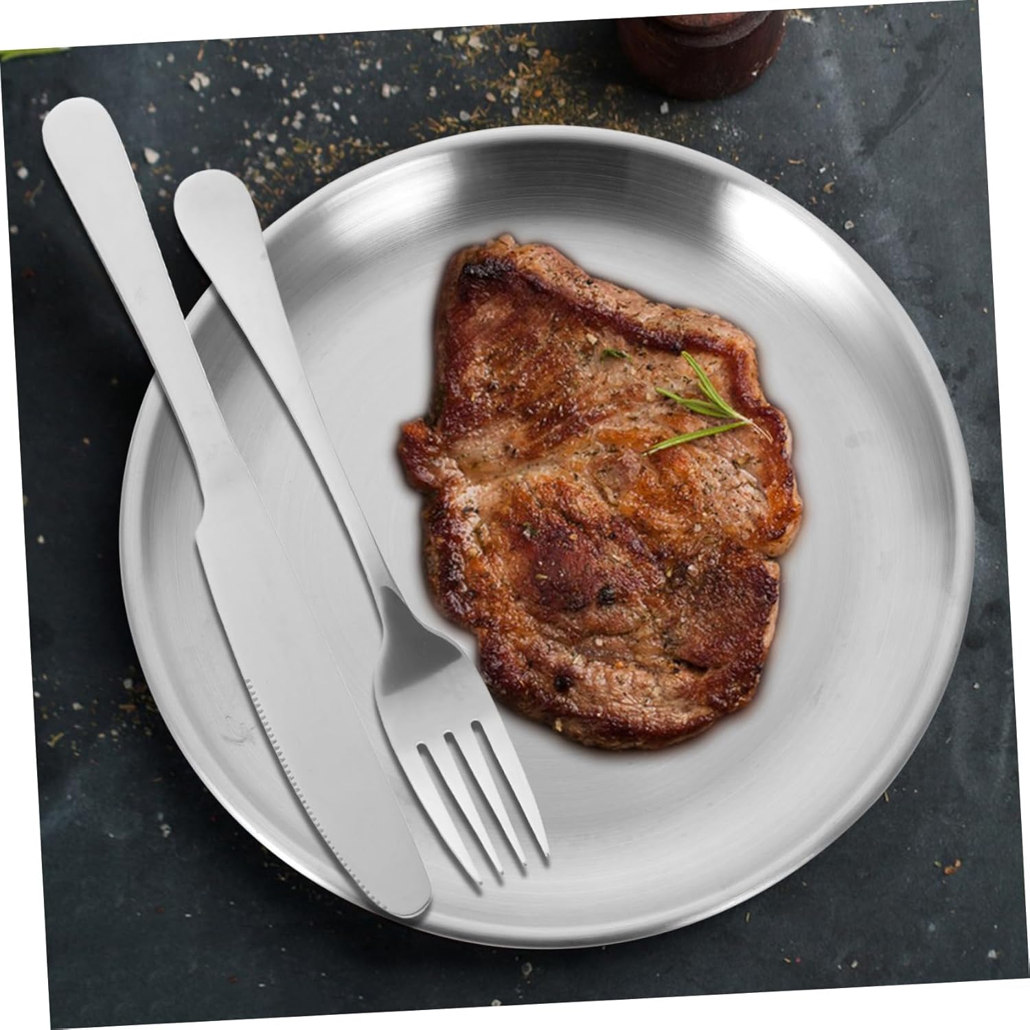 1set Portable Stainless Steel Camping Cutlery Multi-Functional Utensils Kit for Outdoor Dining Organized Storage Lightweight Design for Hiking and Picnics