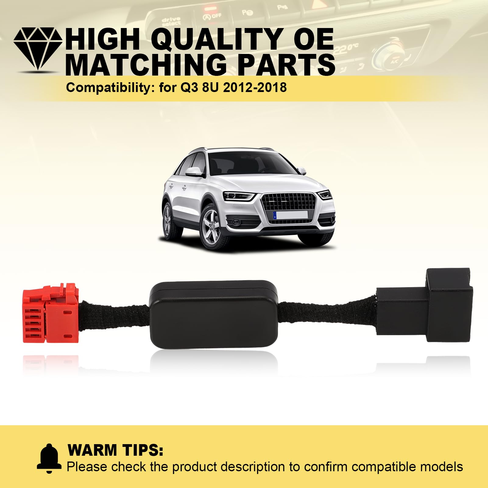 Start Stopp dezaktywacja do Audi Q3 8U 2012-2018, 1 kabel (w zestawie narzędzie do dezaktywacji), moduł wyzwalania
