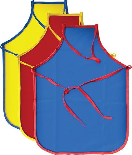 Butterfly Plastic Apron, Red/Yellow (Pack of 2)