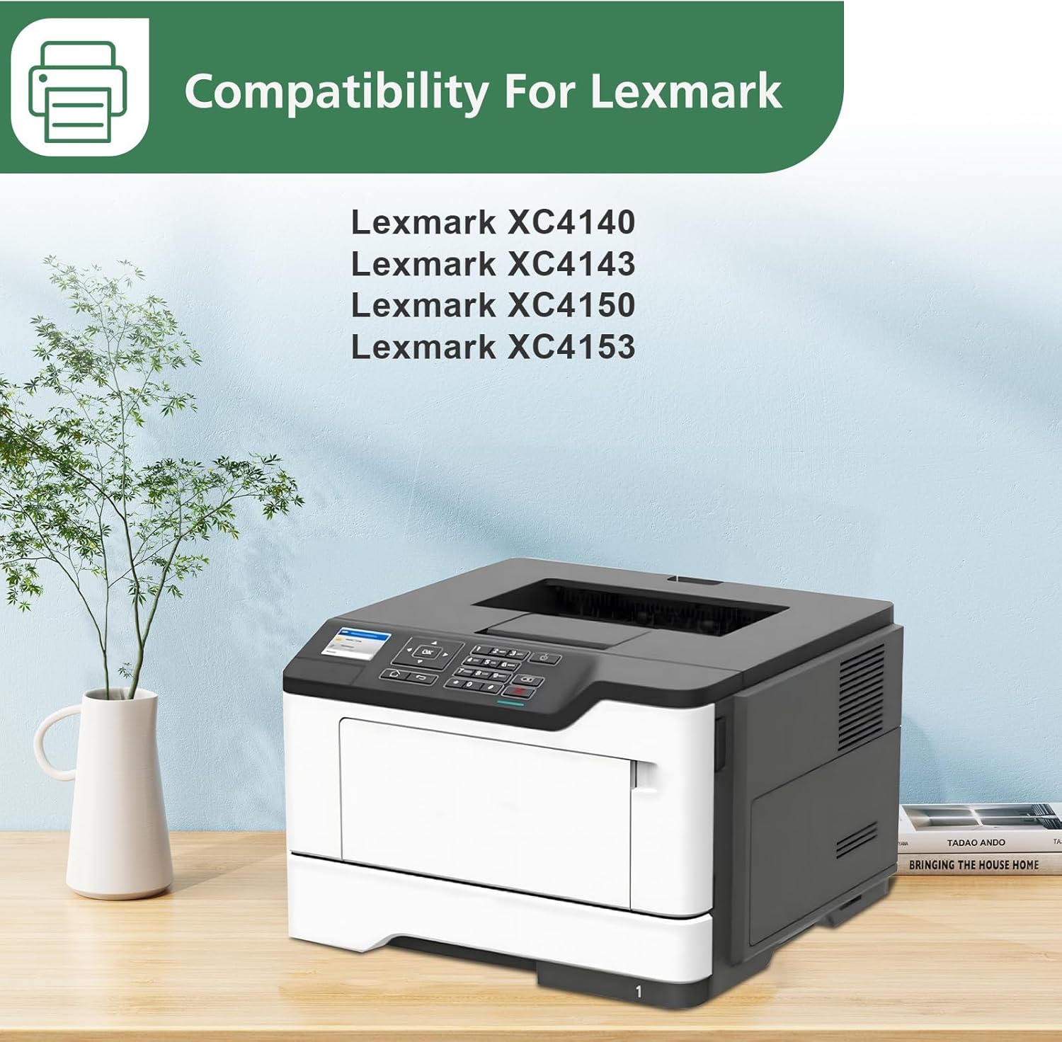 XC4150 XC4140 Black Toner Cartridge Replacement for Lexmark 24B6720 High Yield Print Cartridge for XC4150 XC4140 Black Toner Remanufactured for Lexmark XC4140 XC4150 XC4143 Printer (1-Pack, Black)