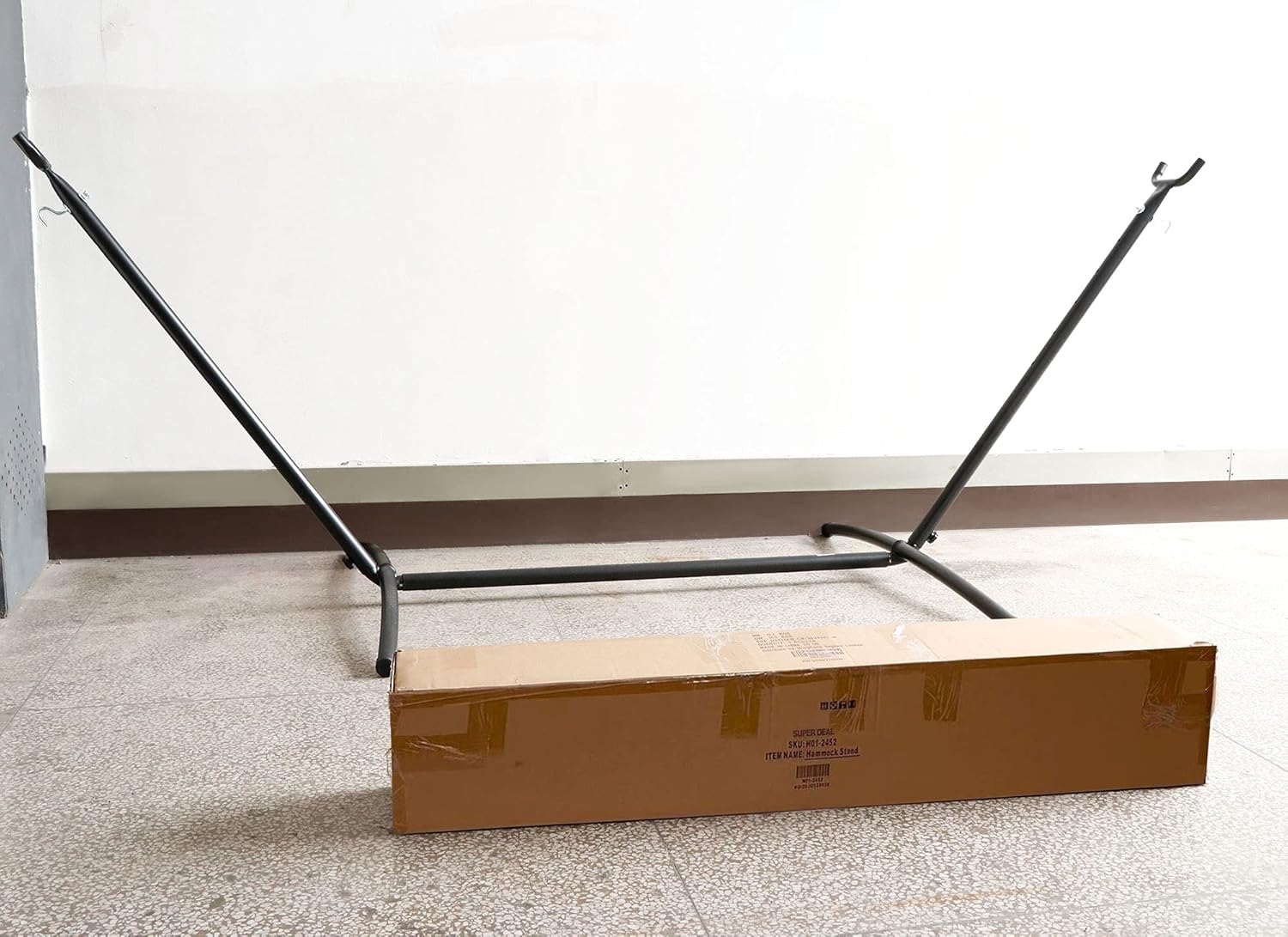 SUPER DEAL Portable 9FT Hammock Stand, Heavy-Duty Adjustable Hooks Hammock Frame with Space Saving Carrying Case, 6 Optional Hook Positions 2 Person 620 LBS Capacity, Weather Resistant : Patio, Lawn & Garden