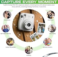 Vista 5 de Fujifilm Instax mini película instantánea de luz diurna (paquete doble + unidad flash USB de 32 GB) con paño de limpieza de microfibra Sunshine