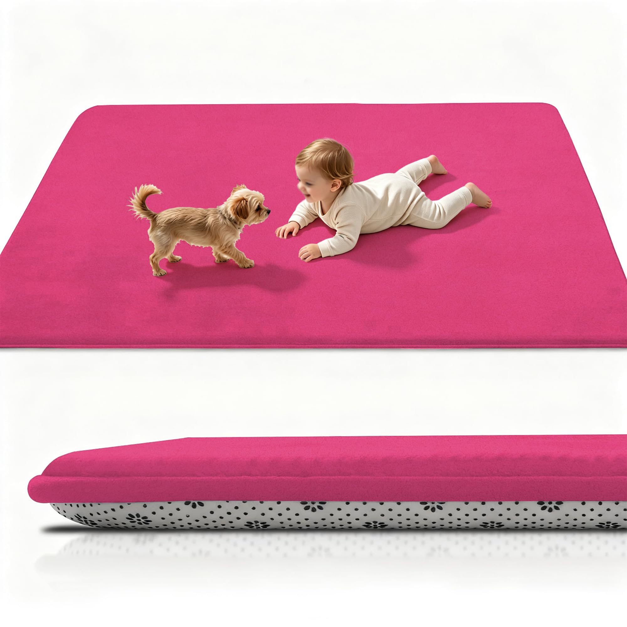 Krabbelmatte Baby mit Rutschfester Unterseite Krabbeldecke 150 x 200 cm