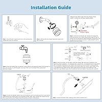 Vista 4 de Hibbent All Metal 10'' Filtered Rainfall Shower Head Combo for Easy Reach, High Pressure Shower Head System, Handheld Showerhead, Adjustable Holder