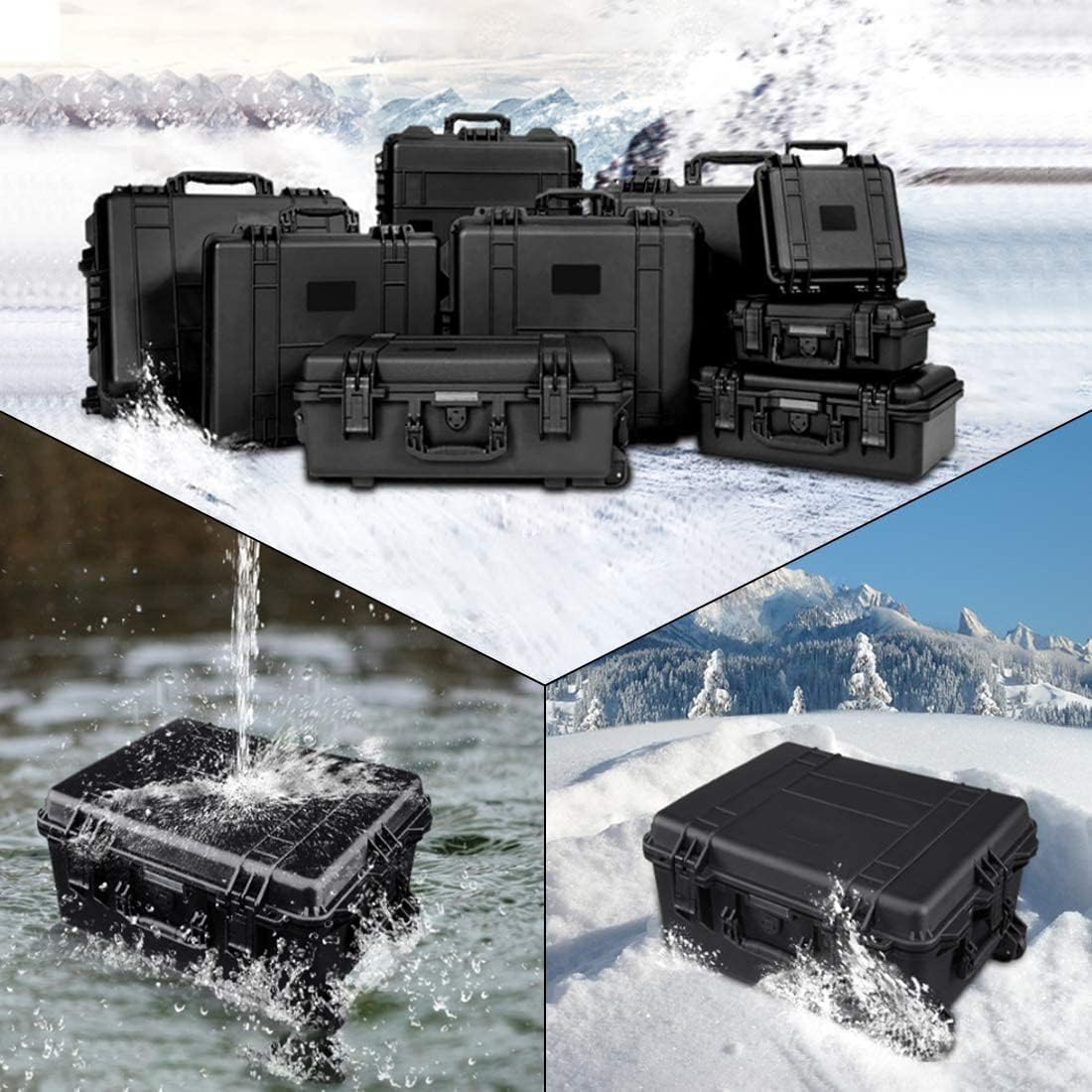 XYZOOM Watertight Carry On Hard Case with Foam Insert IP67 Protective Box 24.72" x 17.56" x 10.63"(68f0a f45f0 55475 27a05 60d77 0dd1a, Multiple Colors, L, Manual