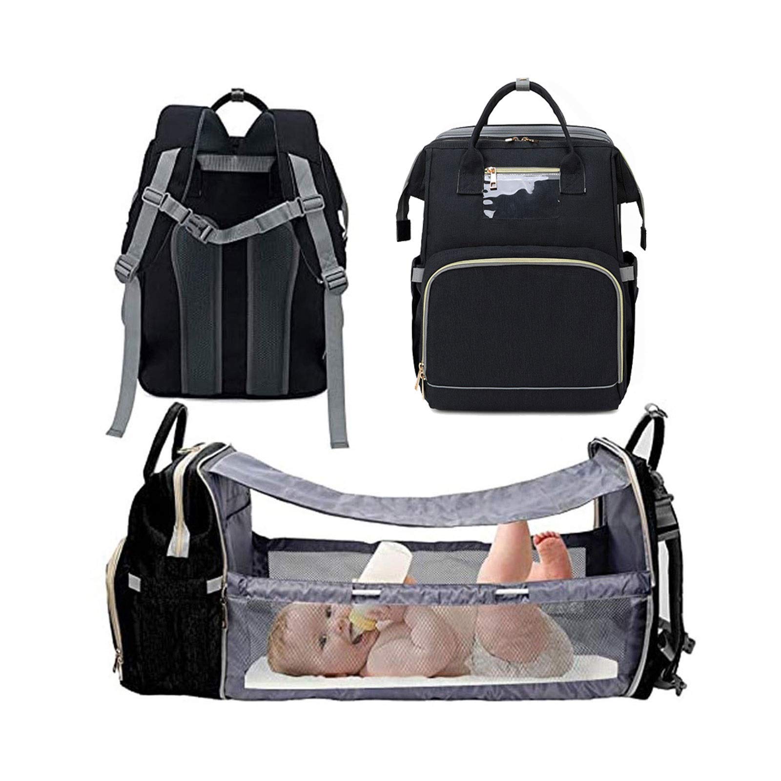 Amazon.co.jp: ポータブルおむつバッグ、多機能ベビートラベルベビー  