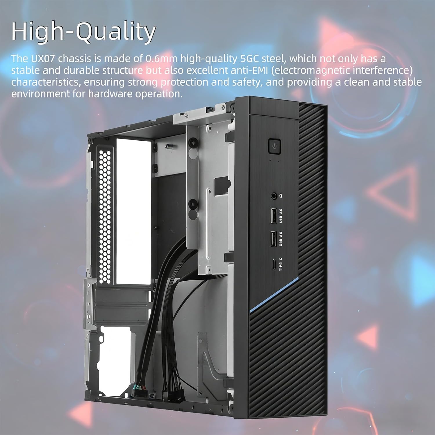 8.3L 小型 ITX コンピュータ ケース HTPC デスクトップ用 垂直 水平配置 組み立て 小型 PC デスクトップマシン