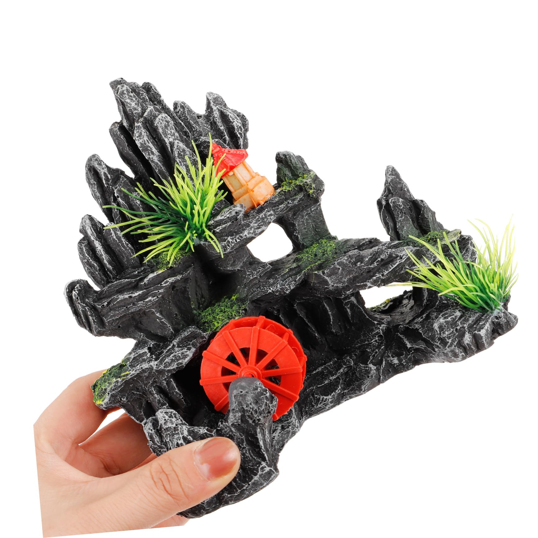 BESPORTBLE 3piezas Decoración De Acuario De Resina Rocas Artificiales para Peceras Accesorios De Paisajismo y Escondites para Peces