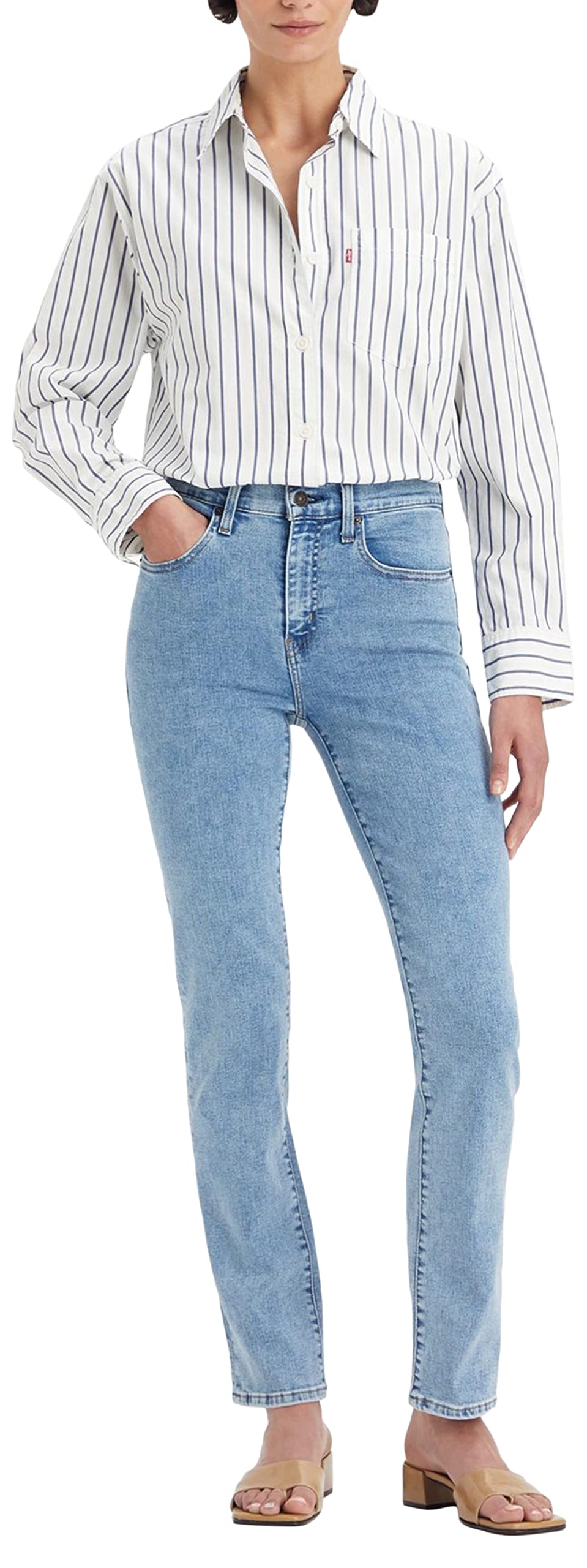 Levi'S 724&Trade; High Rise Straight Leg Jeans - Middle Course - Blue