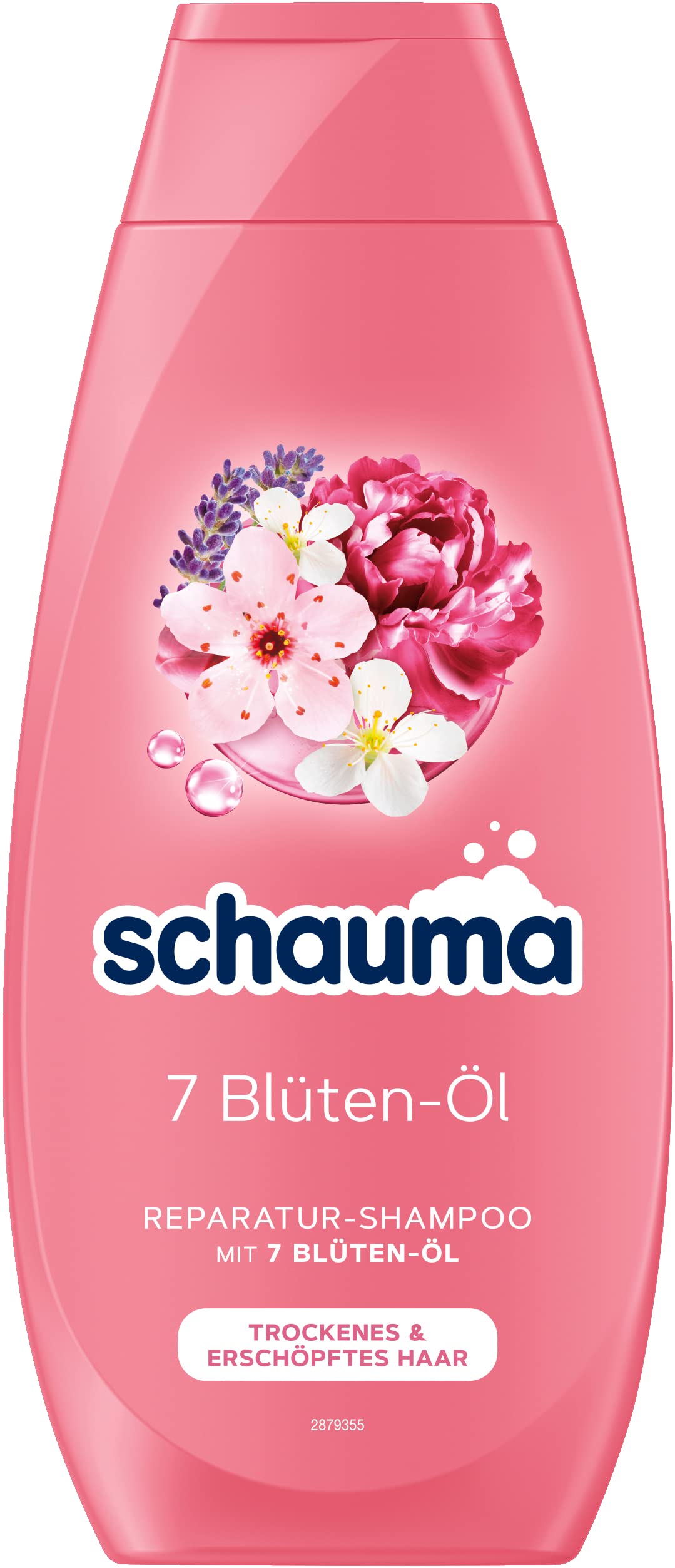 Schwarzkopf Schauma szampon naprawczy, 7 olejków kwiatowych (400 ml), wygładza i naprawia każde pasmo włosów, szampon regenerujący do suchych i zubożonych włosów