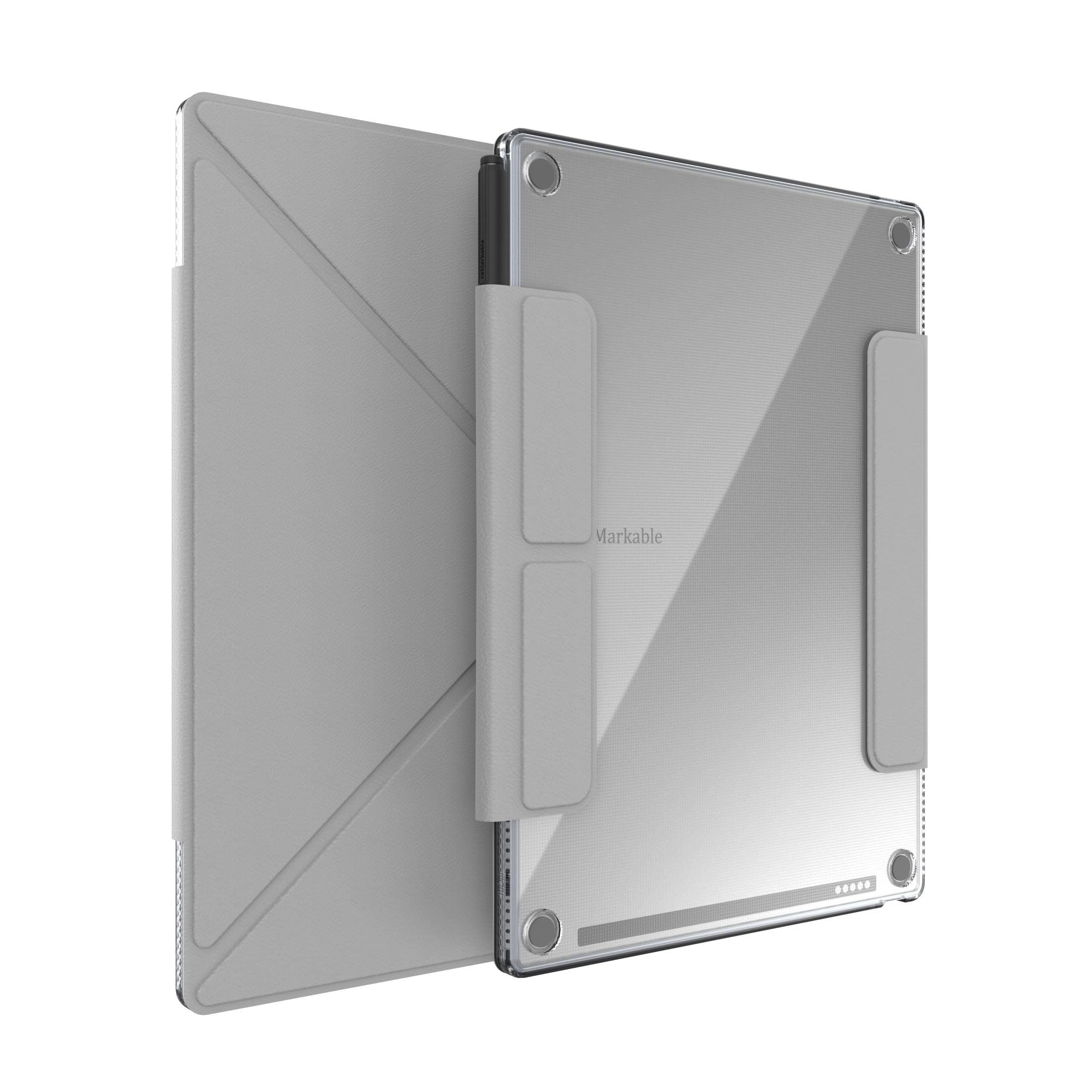 TUDIA M-FLIP - Funda magnética transparente desmontable para notable Paper Pro de 11.8 pulgadas, funda delgada transparente con función de encendido y apagado automático, cierre magnético fuerte