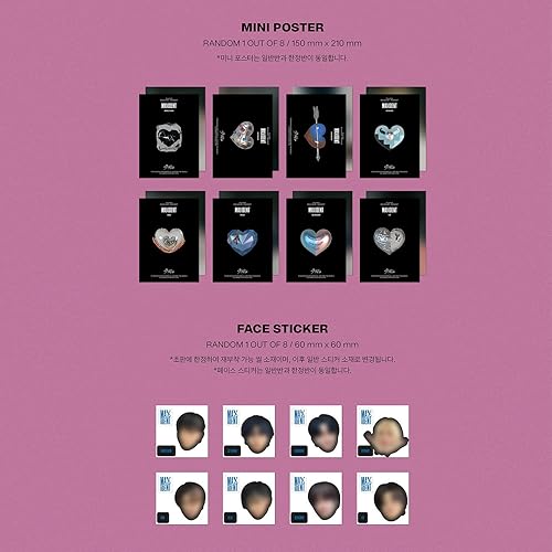 Miniatura 5 de STRAY KIDS - Mini álbum MAXIDENT HEART Ver. Photobook R + papel de letras + tarjetas de fotos + mini póster + calcomanía facial + 1 marco