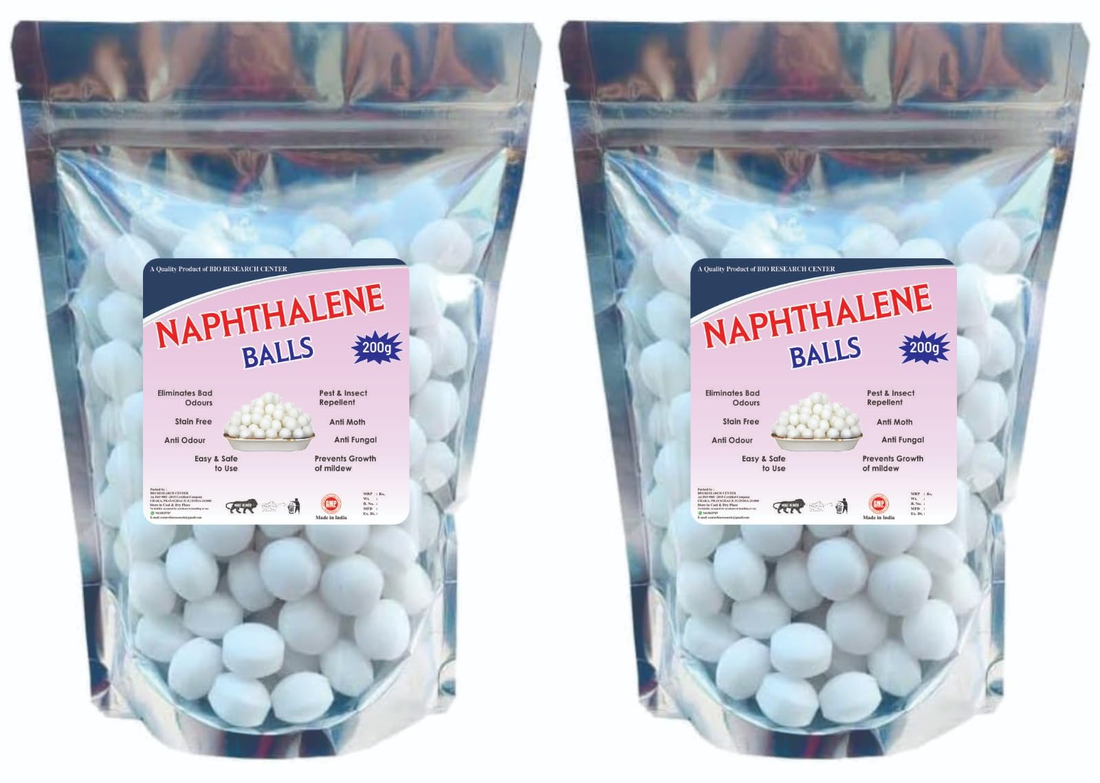 Naphthalene Balls, 200g, 3-in-1 Anti-Insect, Anti-Moth, Anti-Pest Protection for Wardrobes and Storage
