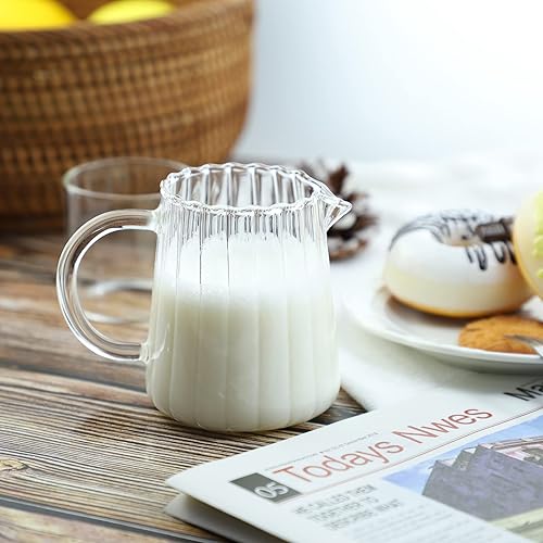 Miniatura 2 de CHOOLD Elegante jarra de café con forma de onda para cocina, leche y salsa, 8.5 onzas