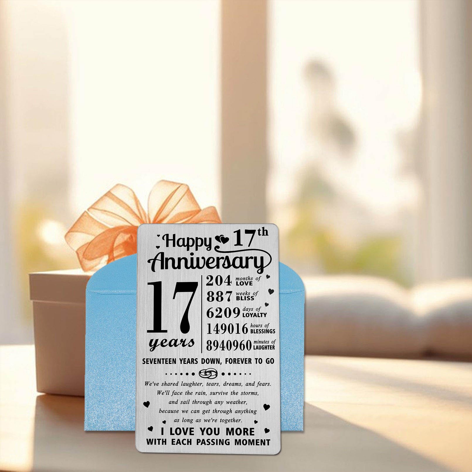 Richesele 17 Year Anniversary Card - 17th Wedding Anniversary