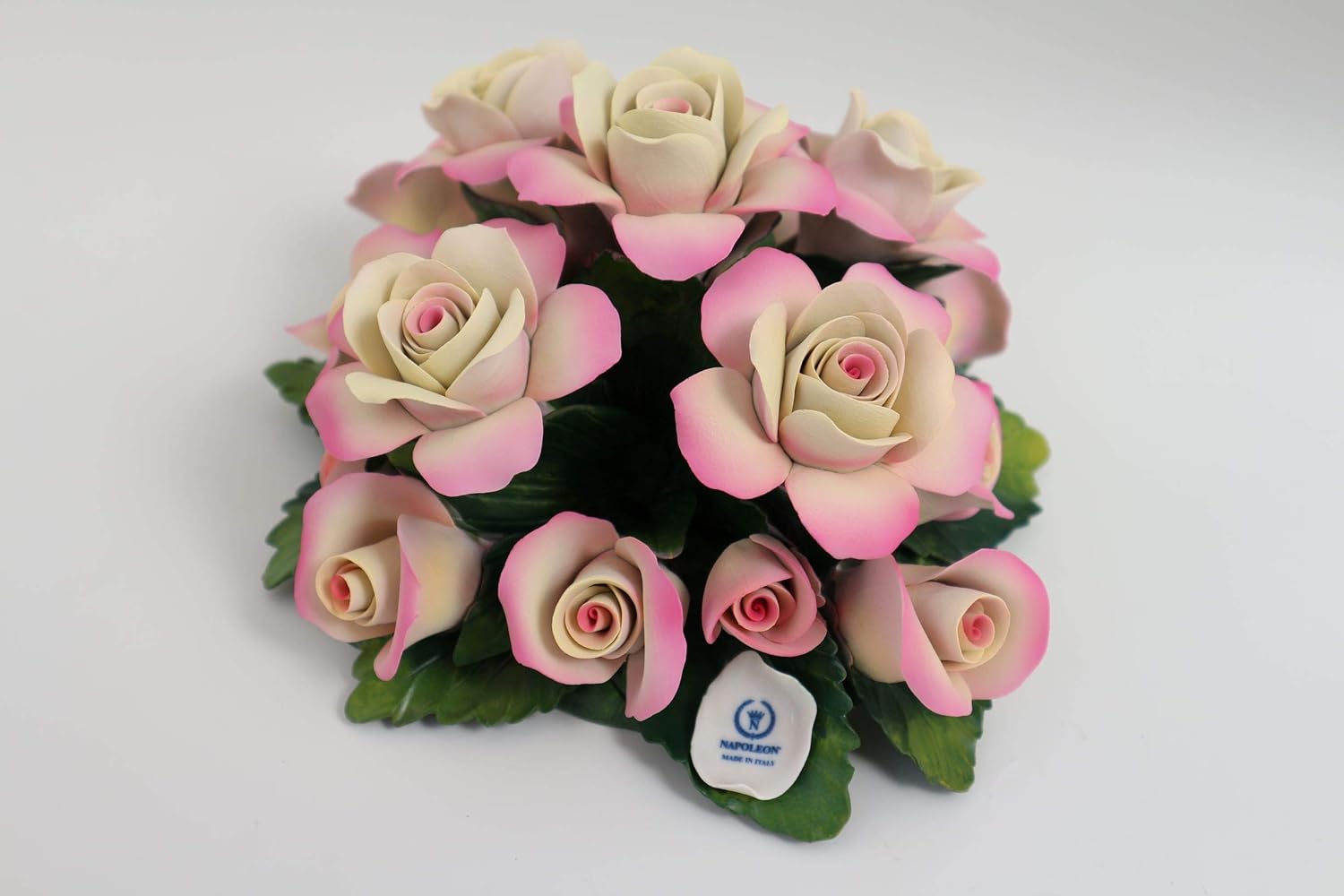 Capodimonte Porcelain Centerpiece With Roses Handmade In Italy By Unionporcelain
