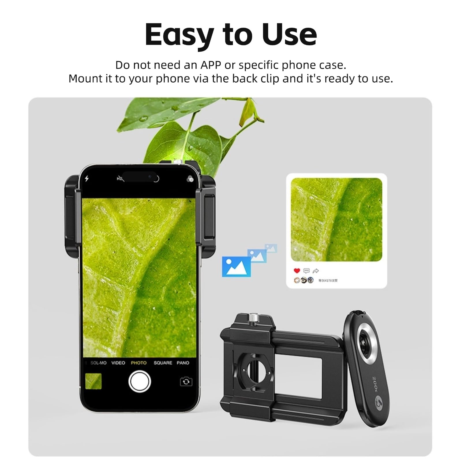 Obiektyw Makro do Telefonu, Obiektyw do Fotografii Makro ze światłem Wypełniającym LED i Filtrami CPL, Zestaw Kieszonkowego Obiektywu Makro do Telefonu Komórkowego Przystawka do