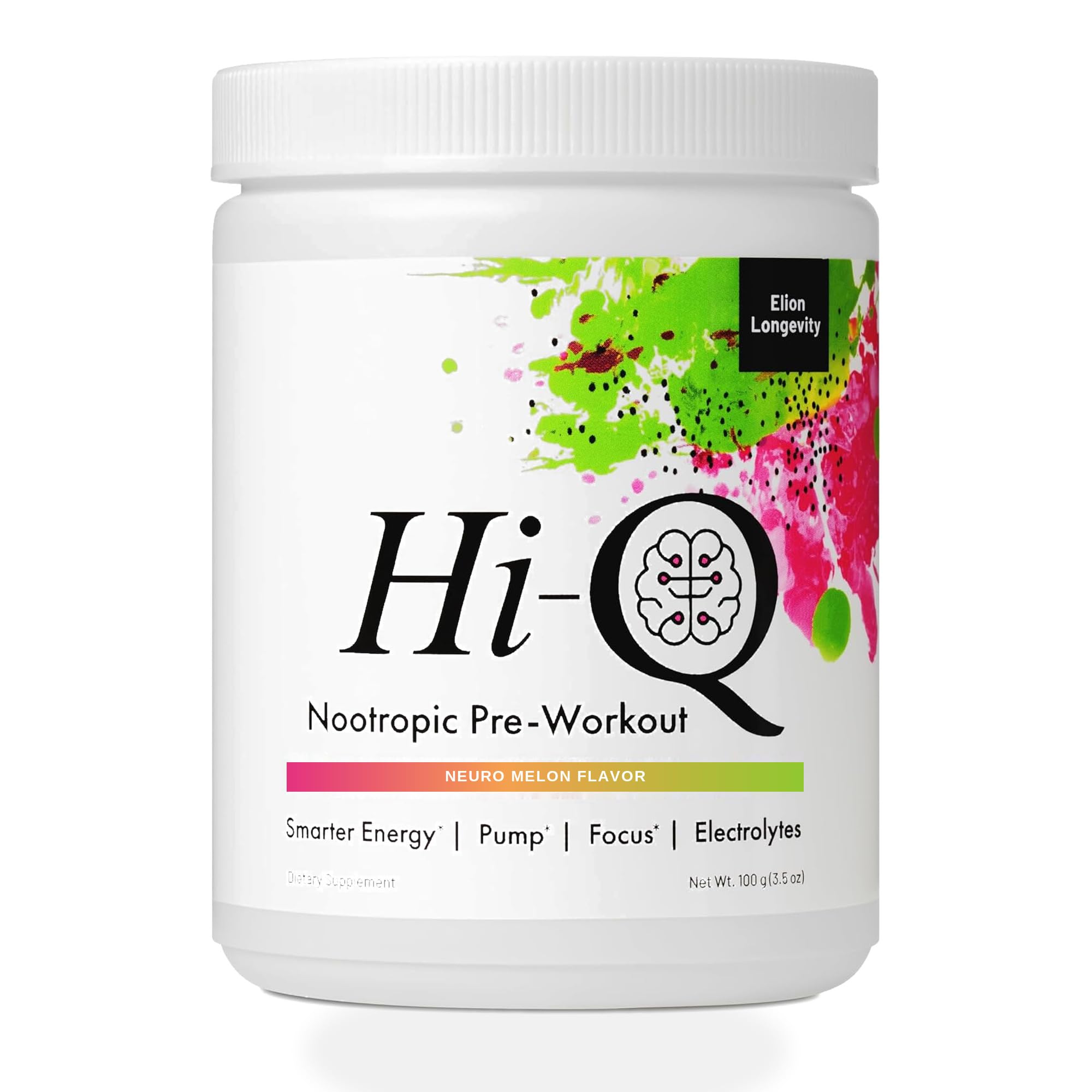 Elion Longevity Pré-treino em pó com paraxantina, Alpha-GPC e L-citrulina, 99 g