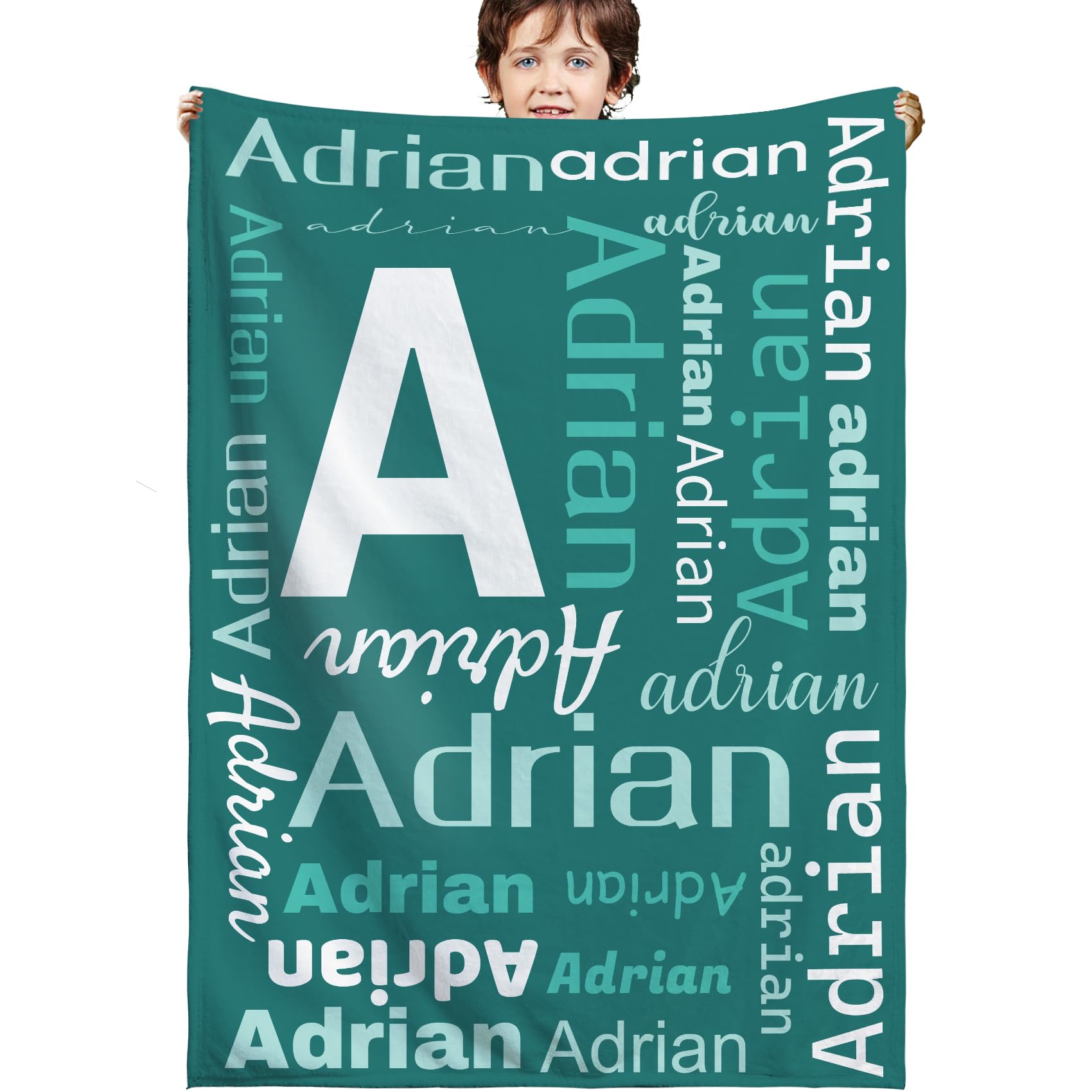XNBTIM Personalised Baby Blanket,Customised Baby Blanket for Newborn,Custom Kids Blanket, Personalized Blankets for Kids adults,Name Blankets Personalized Kids,Birthday Christmas Valentines Day Gift
