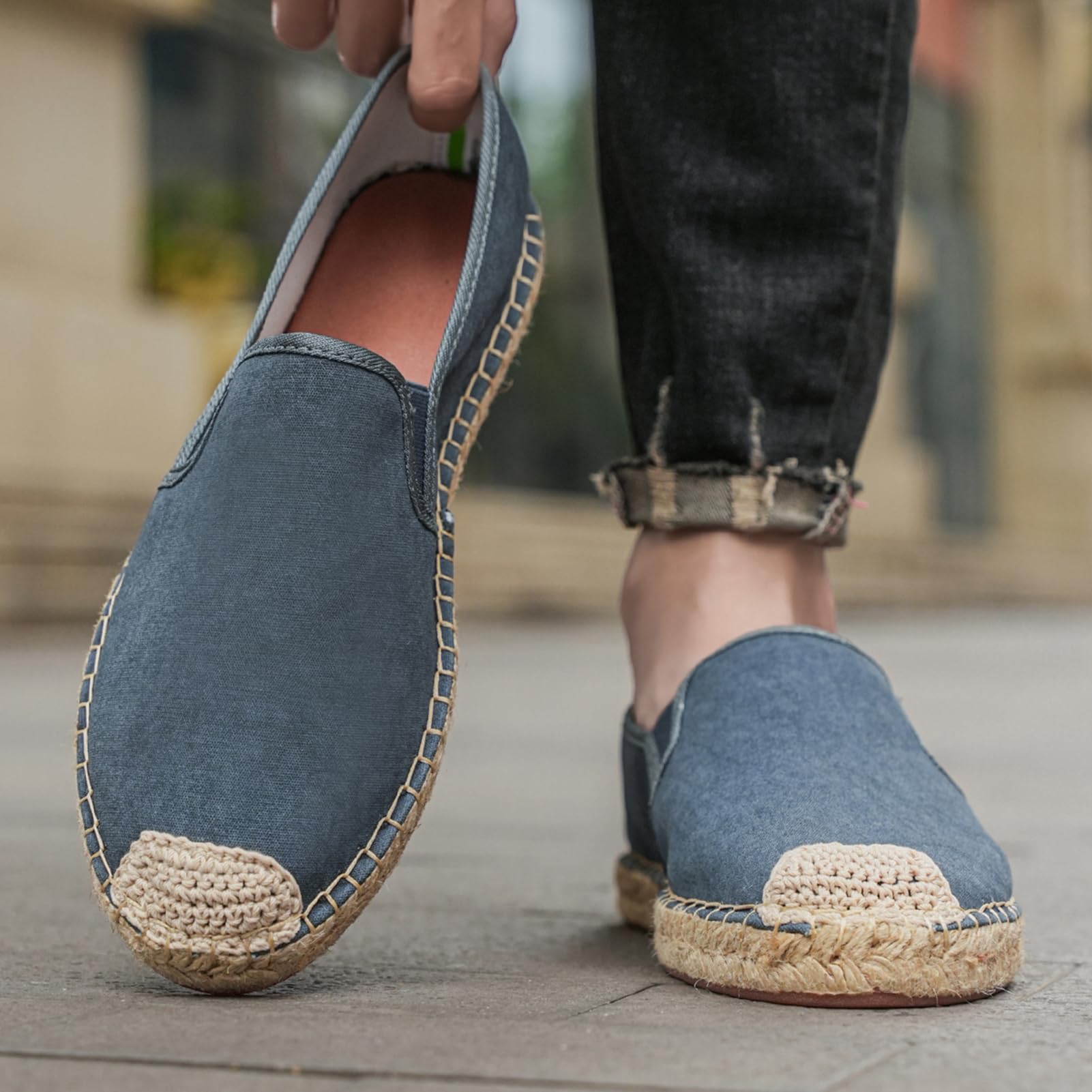 Alexis Leroy Espadrillas in Tela da Uomo Scarpe Espadrillas Classiche