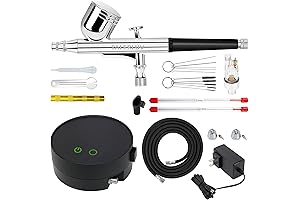 Adjustable Airbrush Compressor Kit: Nail, Makeup, Model, Tatoo, Cake Art, Spray Painting