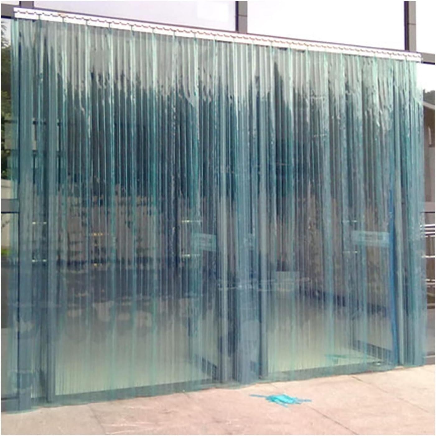 Rideau de porte à lanières en PVC transparent pour séparer l'atelier du garage