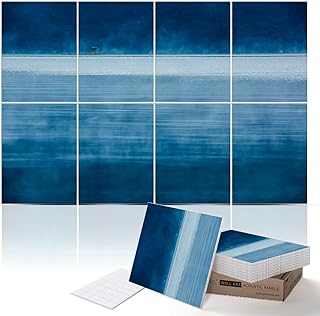 PINWELIFE® Wall Art Acoustic Panels, Sound Proof Absorbing Panels for Home/Office, Decorative Absorbing Dampening, Noise and Echo Cancelling (48"x32", Blue Lake)