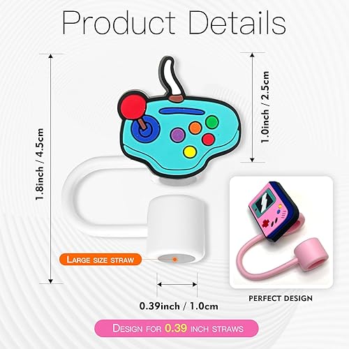 Miniatura 2 de 10 vasos con popote de juego para vaso Stanley, 0.394 in, protector reutilizable, puntas de popote para accesorios de taza (10 unidades, juego de