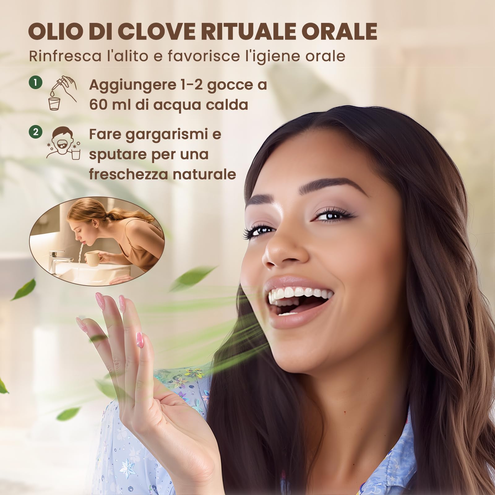 HIQILI 100ml Olio di Chiodi di Garofano per Denti e Gengive, Dolori ai Denti, Spray, Aromaterapia, 100% Naturale Puro