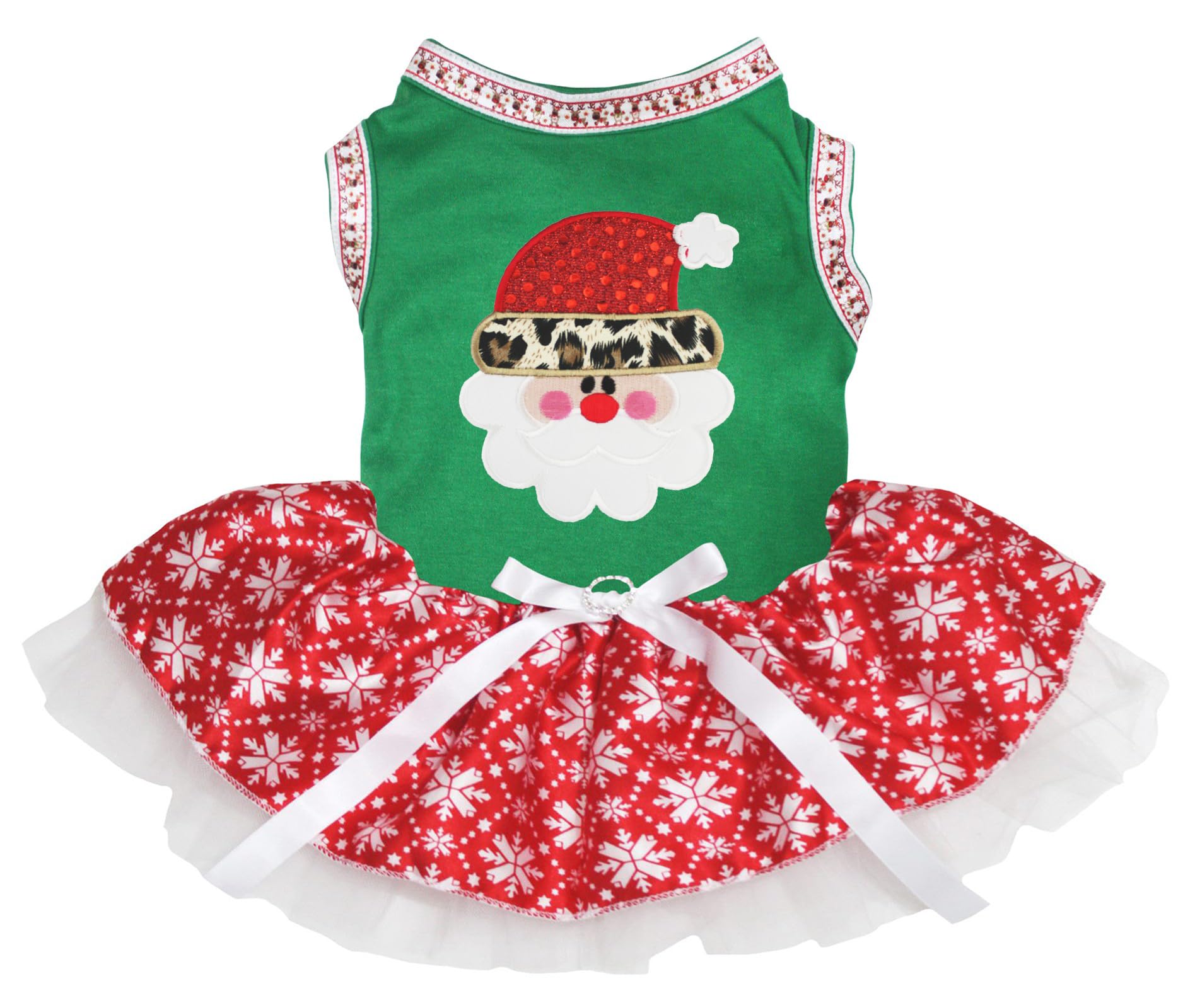 Robe léopard pour chien de grande taille XXXL verte pour stopper le froid de Noël
