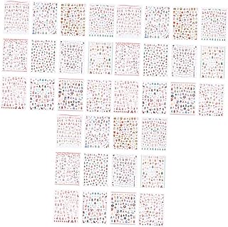 Didiseaon 36 Peças Adesivos De Unhas De Natal Decorações De Unhas Para Arte De Unhas Decoração De Arte De Unhas Dicas De Arte De Unhas De Natal DIY Decalque De Unhas De