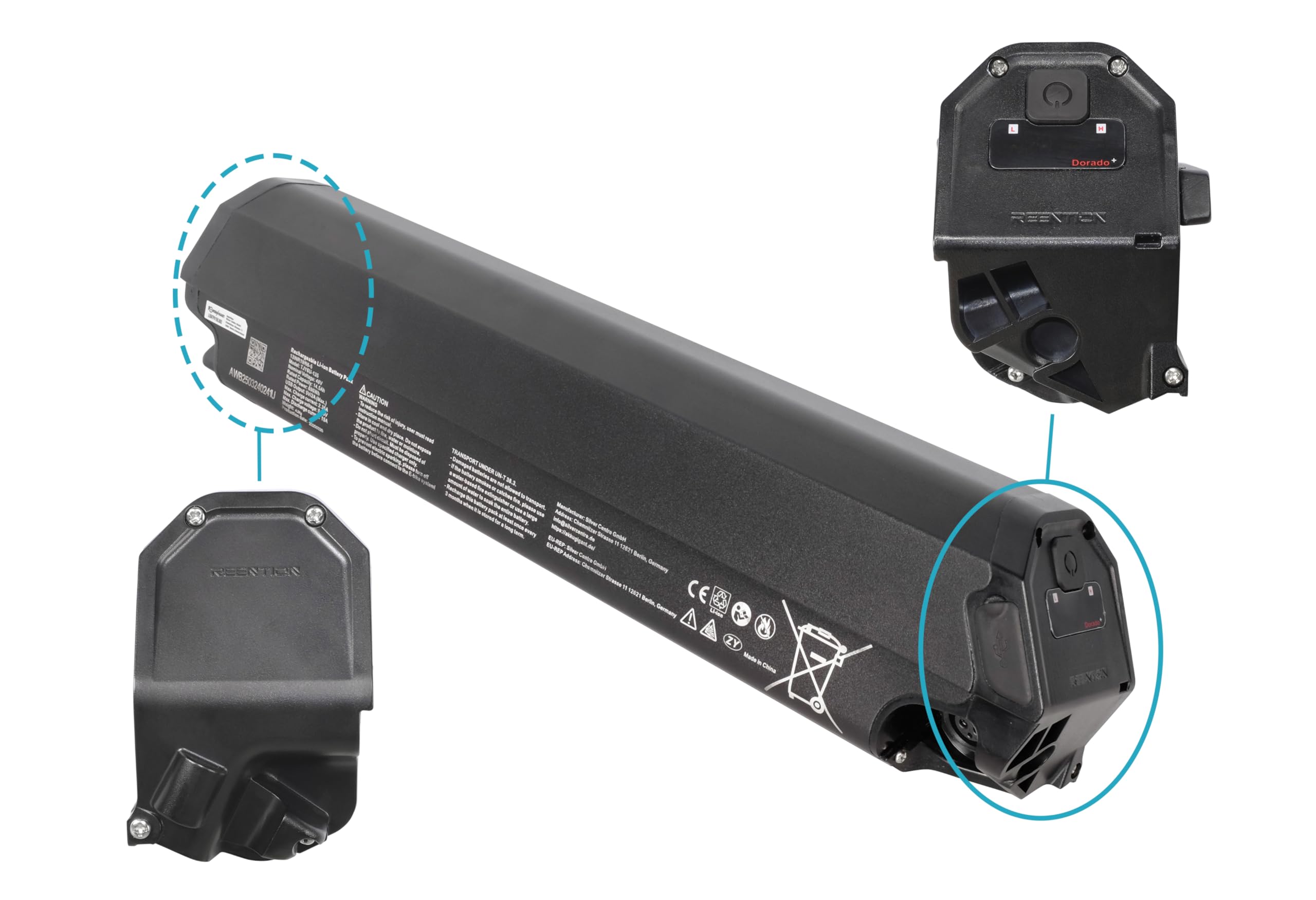 PowerSmart Akku 48V 14,5Ah Li-Ion 48V Kompatibler Ersatz für DeHawk i5 Battery 14500 mAh, mit Ladegerät
