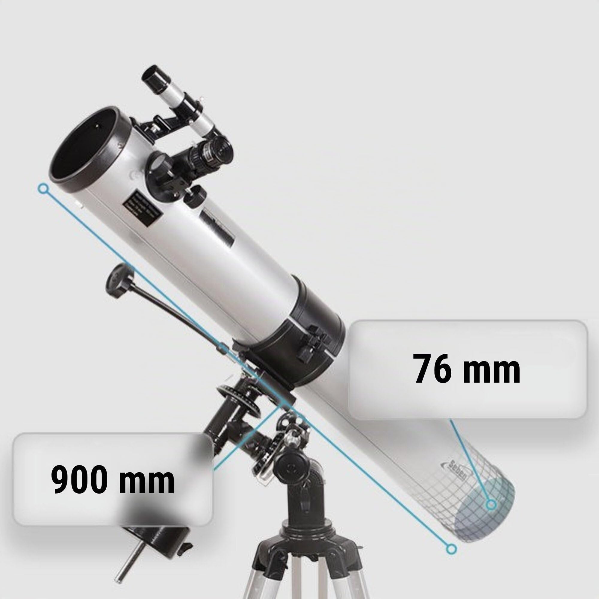 Seben Telescopio riflettore 76/900 EQ2