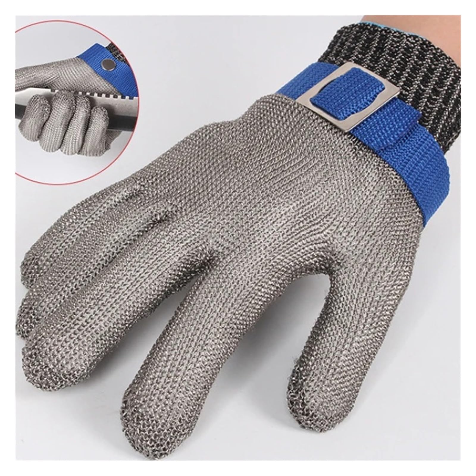 Edelstahl-Handschuhe, Schnittfeste Handschuhe, Schnittfeste Hand-Draht-Metallgeflecht-Arbeitshandschuhe, Gartengeräte (Color : Style S)