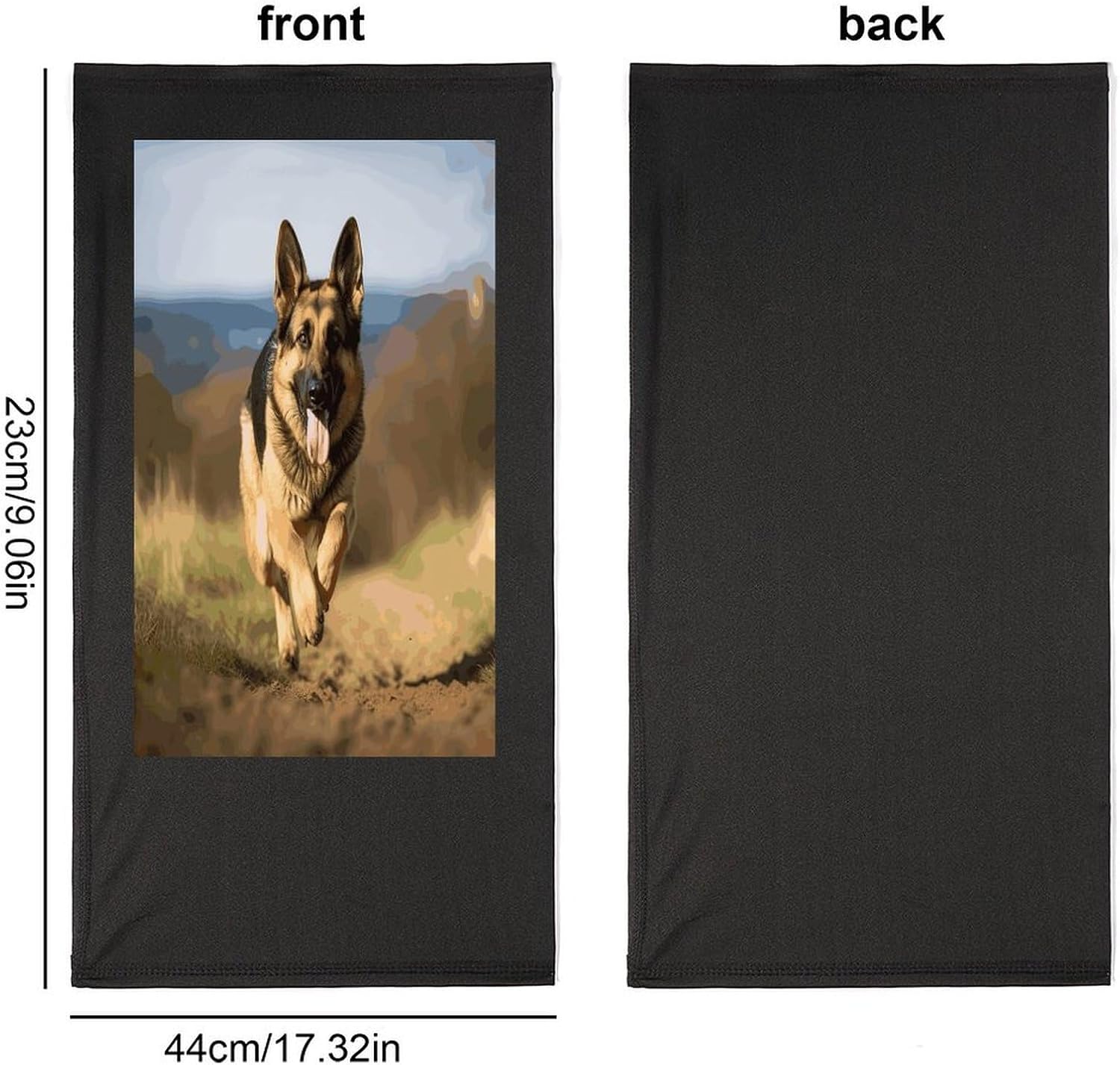 Running German Shepherd Dog Face Mask for Men Women,Neck Gaiter Sunscreen Breathable,Face Cover for Skiing Fishing Hiking Cycling