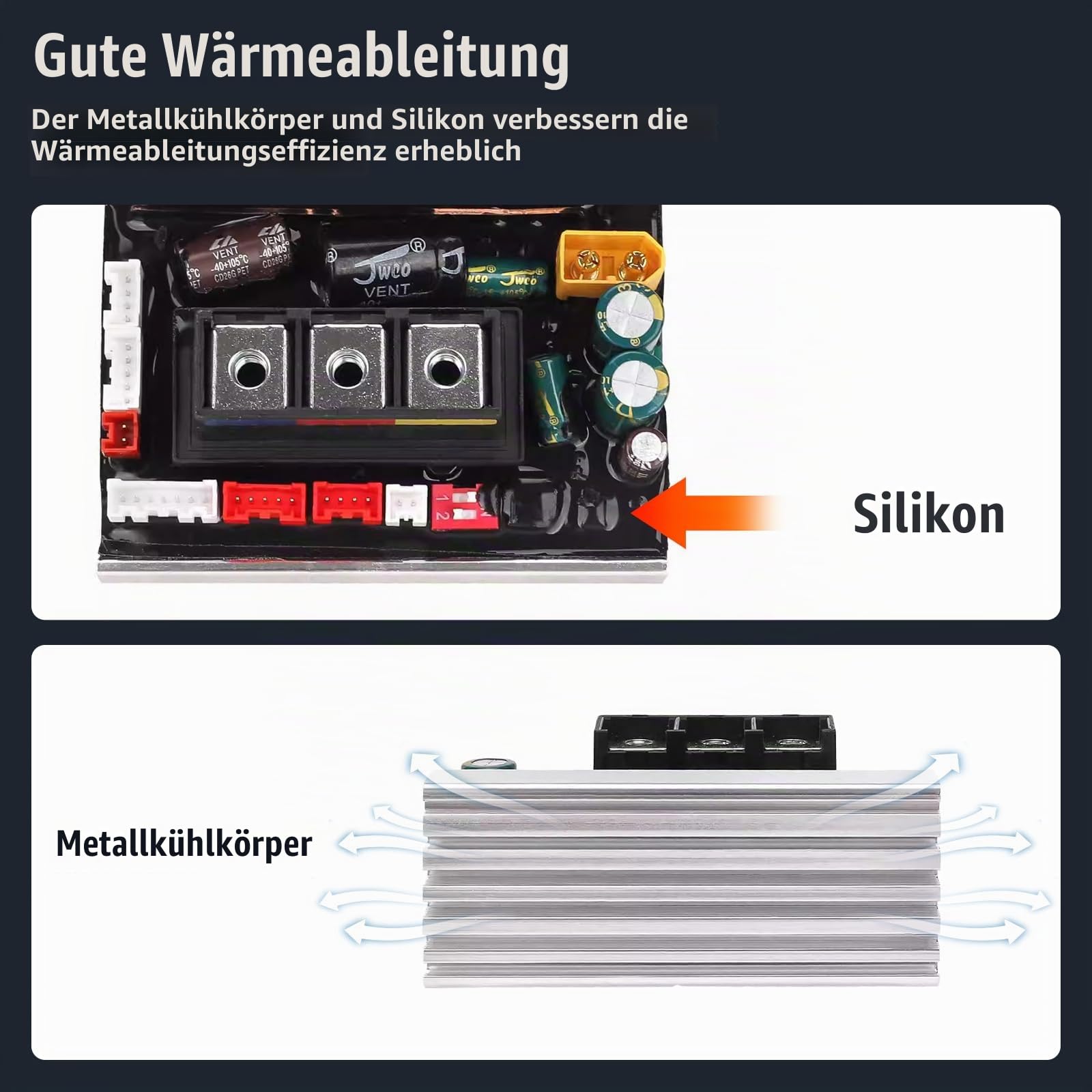 Controller für Elektroroller – Kompatibel mit Segway Ninebot MAX G2/G65, 35km/h Speed Upgrade & Metallkühler, Ersatzteil für E-Scooter (74x85x35,5mm)