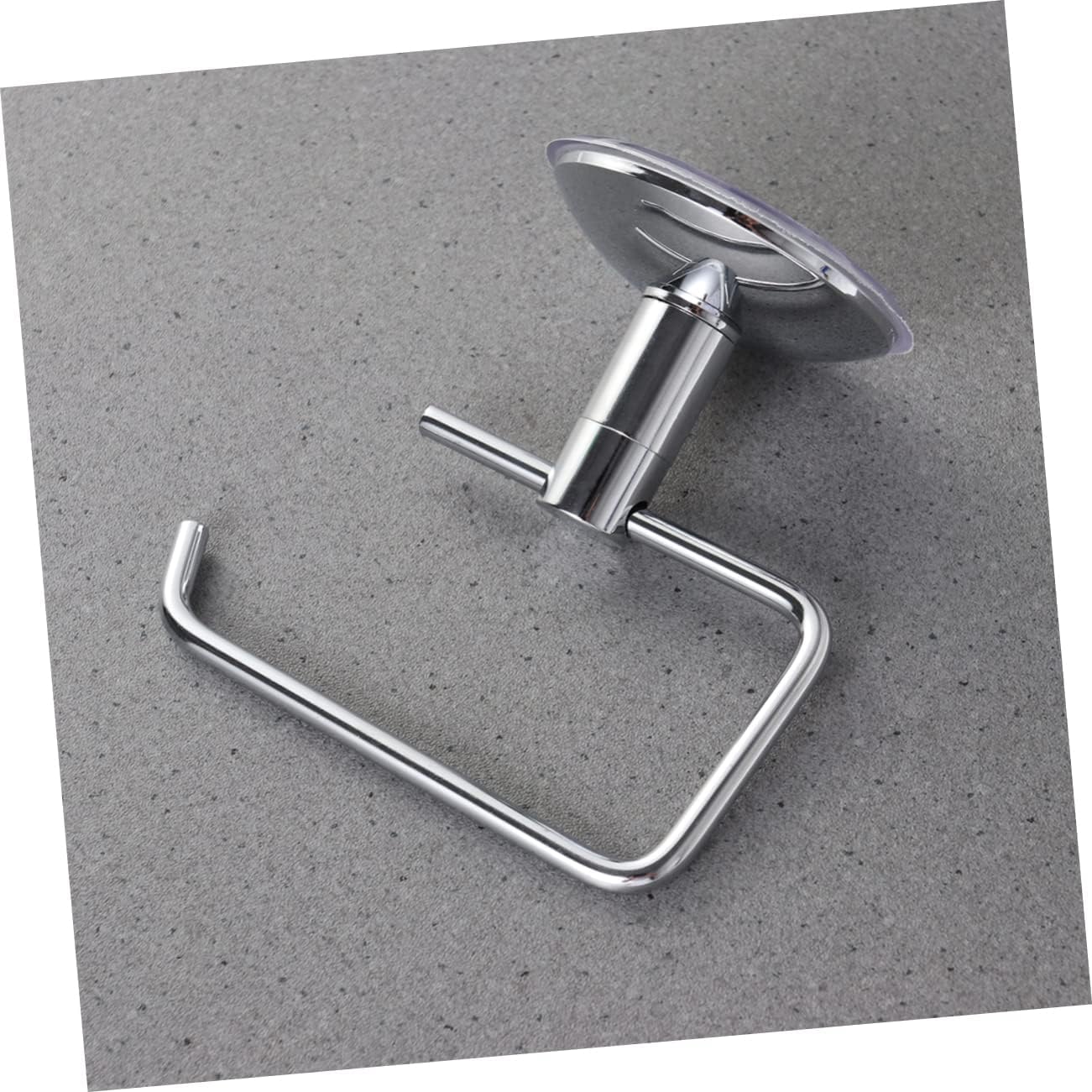 Chrome Plated Suction Cup Toilet Paper Holder, Wall - Mount Bathroom Tissue Rack for RV, Camper & Home