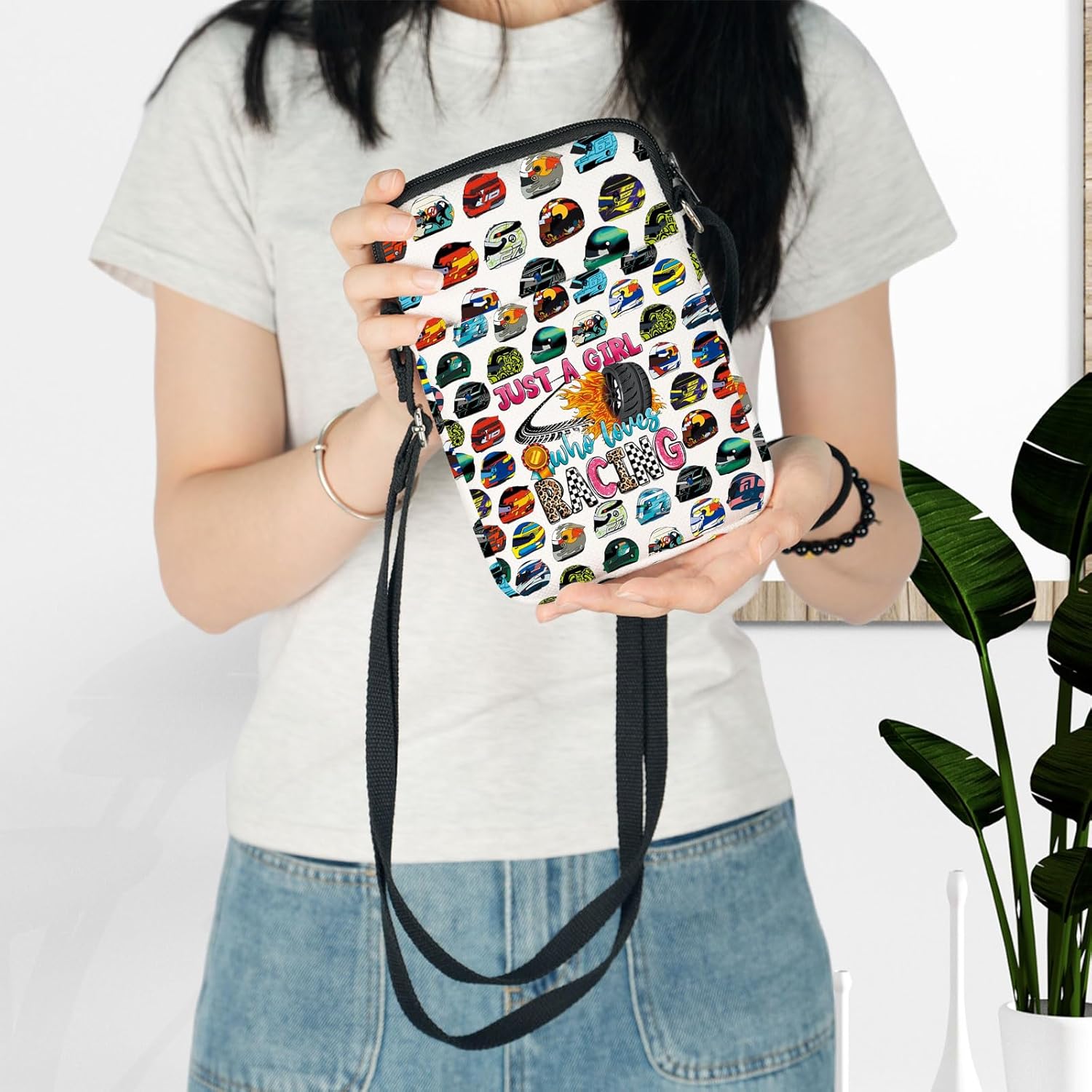 LEVLO Funny Racing Game Crossbody Bag Racing Fans Gifts Racing Lover Shoulder Bag Racing Team Merchandise - Image 2